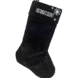 Victoria's Secret Faux Fur Snowflake Stocking Blk